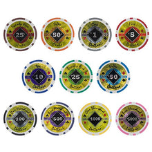 Load image into Gallery viewer, Brybelly Black Diamond Poker Chip Heavyweight 14-Gram Clay Composite – Pack of 50 ($500 Purple)
