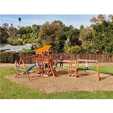 Load image into Gallery viewer, Little Tikes Real Wood Adventures Bobcat Ridge Backyard Playset Climb Swing Outdoor Activity Play Structure with Slide for Toddlers, Kids Climbers &amp; Wooden Play Structures
