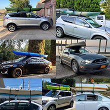 Load image into Gallery viewer, Alfa Gear Universal 34" Long Folding Lightweight Anti-Vibration Kayak Soft Roof Rack pad for Kayak/Canoe/Surfboard/Paddle Board/SUP/and Water Sports with Hood Loop and Trunk Straps
