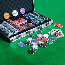 Load image into Gallery viewer, Homwom Casino Poker Chip Set - 300PCS Poker Chips with Aluminum Case, 11.5 Gram Chips for Texas Holdem Blackjack Gambling
