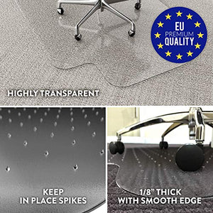 Office Chair Mat for Carpeted Floors - Heavy Duty, (Tested to Withstand 90 000 Loading Cycles)
