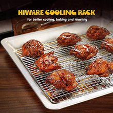 Load image into Gallery viewer, Hiware 2-Pack Cooling Racks for Baking - 10" x 15" - Stainless Steel Wire Cookie Rack Fits Jelly Roll Sheet Pan, Oven Safe for Cooking, Roasting, Grilling
