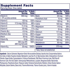 One A Day Men’s 50+ Multivitamins, Supplement with Vitamin A, Vitamin C, Vitamin D, Vitamin E and Zinc for Immune Health Support*, Calcium & more, 175 count