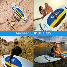 Load image into Gallery viewer, ANCHEER iSUP Inflatable Stand Up Paddle Board 10', Non-Slip Deck, Military Grade PVC iSUP Boards Complete Kit Package Plus Adjustable Paddle, Coil Leash, Hand Pump Perfect for Yoga (Yellow)
