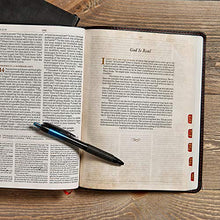Load image into Gallery viewer, CSB Tony Evans Study Bible, Black Genuine Leather, Indexed, Black Letter, Study Notes and Commentary, Articles, Videos, Ribbon Marker, Sewn Binding, Easy-to-Read Bible Serif Type
