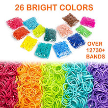 Load image into Gallery viewer, 12730+ Loom Rubber Bands Refill Kit in 26 Color with 500 Clips,6 Hooks, Premium Bracelet Making Kit for Kids Weaving DIY Crafting Gift
