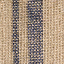 Load image into Gallery viewer, DII Jute Burlap Collection Kitchen Tabletop, Table Runner, 14x72, Blue Double Stripe
