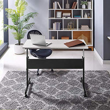 Load image into Gallery viewer, Mr IRONSTONE Height Adjustable Desk 45.7" Mobile Computer Desk Home &amp; Office Utility Table with Rolling Wheels（Non-Automatic Adjustment） (Spatter Gray)

