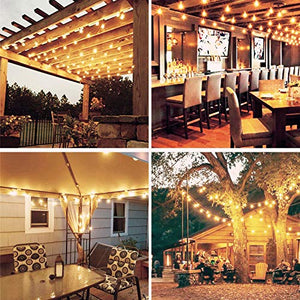 G40 Led Replacement Light Bulbs, E12 Screw Base Shatterproof LED Globe Bulbs Light for Outdoor String Lights,1Watt Equvalent to 5 Watt Incandescent Bulbs,Warm White, 25Pack