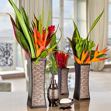 Load image into Gallery viewer, Decorative Brown Vases for Decor Centerpieces - Set of 3 Flower Vases Ideal Home Decor, Dining and Living Room Table Centerpiece, Table Decor, Bookshelf, Mantle and Entryway, Gift Boxed(Dublin)
