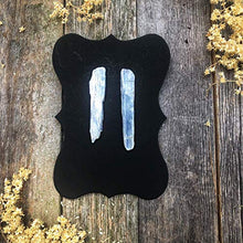 Load image into Gallery viewer, Raw Blue Kyanite Earrings, Rustic Earrings
