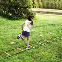 Load image into Gallery viewer, CANPPNY Speed Agility Training Kit—Includes Agility Ladder with Carrying Bag, 5 Disc Cones, Resistance Parachute.Use Equipment to Improve Footwork Any Sport.
