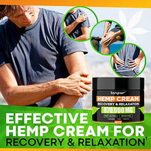 Load image into Gallery viewer, Natural Hemp Cream with MSM, Arnica, Emu Oil, Aloe Vera, Turmeric - Effective Discomfort Elimination for Joints, Hips, Back, Neck, Knees, Elbows, Fingers - Maximum Potency Hemp Oil Extract Gel, 4 oz
