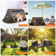 Load image into Gallery viewer, porayhut Mispace Portable Indoor/Outdoor Pet Cage/Pet Tent-Pop Up Cat Crate,Foldable Kennel,Comfy Puppy House-Washable Fabric Cover, with Portable Carry Bag &amp; Two Stakes
