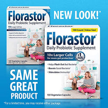 Load image into Gallery viewer, Florastor Daily Probiotic Supplement for Women and Men, Proven to Support Digestive Health, Saccharomyces Boulardii CNCM I-745 (100 Capsules)
