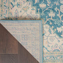 Load image into Gallery viewer, Nourison TRA07 Tranquil Persian Vintage Ivory/Turquoise Area Rug 6' X 9'
