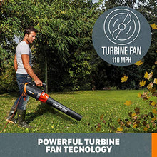 Load image into Gallery viewer, WORX WG520 12 Amp TURBINE 600 Electric Leaf Blower

