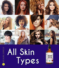 Load image into Gallery viewer, Rosehip Seed Oil by Kate Blanc. USDA Certified Organic, 100% Pure, Cold Pressed, Unrefined. Reduce Acne Scars. Essential Oil for Face, Nails, Hair, Skin. Therapeutic AAA+ Grade. (1 fl oz)
