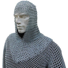 Load image into Gallery viewer, Battle Ready Medieval Habergeon Chainmail Armor Silver

