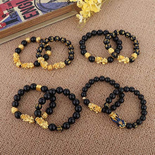 Load image into Gallery viewer, YADOCA 8 Pcs Pi Xiu Pi Yao Bracelets Set for Men Women Feng Shui Obsidian Bead Dragon Good Lucky Wealthy Bracelet Feng Shui Jewelry Adjustable Elastic
