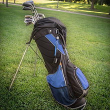 Load image into Gallery viewer, Voplop Golf Brush and Club Groove Cleaner - Easily Attaches to Golf Bag - Deep Clean Iron Grooves - Cleaning Club Face - Bag Clip &amp; Retractable Extension Cord (Blue)
