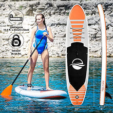 Load image into Gallery viewer, SereneLife Inflatable Stand Up Paddle Board (6 Inches Thick) with Premium SUP Accessories &amp; Carry Bag | Wide Stance, Bottom Fin for Paddling, Surf Control, Non-Slip Deck | Youth &amp; Adult Standing Boat
