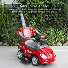 Load image into Gallery viewer, Best Choice Products Kids 3-in-1 Push and Pedal Car Toddler Ride On w/ Handle, Horn, Music - Red
