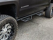 Load image into Gallery viewer, Havoc HS2 Black Hoop Nerf Bars Truck Steps (fits Only) 2014-2018 Chevy Silverado GMC Sierra 1500 Crew Cab
