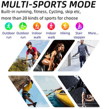 Load image into Gallery viewer, OYG 1.85" Smart Watch with NFC Function 20 Workout Modes, IP68 Waterproof Fitness Tracker with Heart Rate Blood Glucose Blood Pressure Blood Oxygen Spo2 Sleep Monitor for Android iOS
