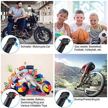 Load image into Gallery viewer, Mini Bike Pump Bicycle Tire Frame Pump 120 PSI High Pressure Portable Bicycle Air Pump Fits Presta &amp; Schrader Floor Bike Tyre Pump for Road Mountain BMX Bikes Sports Balls,Inflatables Items(Silver)
