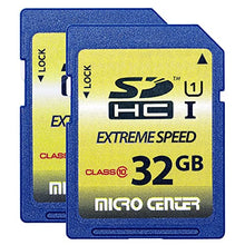 Load image into Gallery viewer, 32GB Class 10 SDHC Flash Memory Card SD Card by Micro Center (2 Pack)
