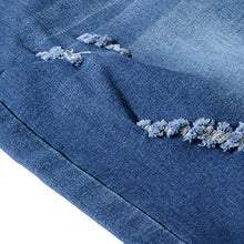 Load image into Gallery viewer, vanberfia Women's Casual Distressed Ripped Denim Short Skirt (JS20186002, L)
