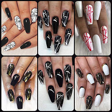 Load image into Gallery viewer, ROSALIND Spider Gel Nail Art Design Pulling Line Silk 12 Colors Set DIY Line Painting Design Lacquer Silver Gold Nail Decorations 5ml
