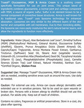 Load image into Gallery viewer, TRYASIL 8oz Glucosamine, MSM &amp; Arnica Liposome Cream. Formulated for Joints, Back, Muscle, Tissue, Pain Relief. All Natural Lotion
