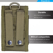 Load image into Gallery viewer, Premium Outdoor MOLLE Tactical Military Pouch Army Black Waist Holster Mobile Phone Belt Clip Pouch for iPhone 11 XR Xs 6 6s 7 Plus 8 Plus, Galaxy Note 10 (Fits Will a Slim Hard Case Bumper Cover On)
