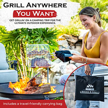 Load image into Gallery viewer, Grill Basket, Barbecue BBQ Grilling Basket, Stainless Steel Large Folding Grilling baskets With Handle, Portable Outdoor Camping BBQ Rack for Shrimp, Vegetables, Barbeque Griller Cooking Accessories
