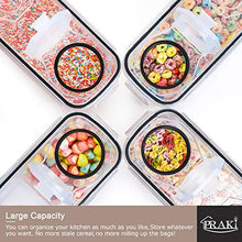 Load image into Gallery viewer, 5PCS Cereal Containers Storage Set, PRAKI BPA Free Airtight Food Storage Container Set with Lids, Kitchen Pantry Organization and Storage for Sugar, Baking Supplies with 20 Labels &amp; Mark(4L Black)
