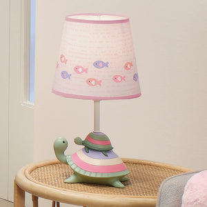 Lambs & Ivy Sea Dreams Turtles Nursery Lamp with Shade & Bulb - Pink