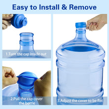 Load image into Gallery viewer, Gofriipai 3 and 5 Gallon Water Jug Cap, Silicone Reusable Replacement Cap, Non Spill Bottle Caps for 55mm Bottle Water Dispenser Caps - Pack of 3
