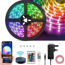 Load image into Gallery viewer, LED Strips Lights 5m IR Remote WiFi LED Smart Lights SMD 5050 RGB IP65 Waterproof WiFi Echo Google Home IFTTT IP65 150led Power Supply
