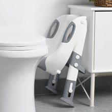 Load image into Gallery viewer, Toilet Potty Training Seat with Step Stool Ladder,SKYROKU Training Toilet for Kids Boys Girls Toddlers-Comfortable Safe Potty Seat with Anti-Slip Pads Ladder (Grey)
