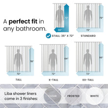 Load image into Gallery viewer, LiBa Bathroom Shower Curtain-Liner - Waterproof Plastic Shower Curtain Premium PEVA Non-Toxic Shower-Liner with Rust Proof Grommets Clear 8G Heavy Duty Bathroom Accessories 36x72
