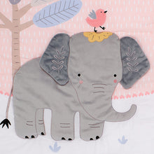 Load image into Gallery viewer, Lambs &amp; Ivy Jazzy Jungle 3-Piece Safari Animals Pink Baby Crib Bedding Set
