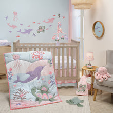 Load image into Gallery viewer, Lambs &amp; Ivy Sea Dreams Turtles Nursery Lamp with Shade &amp; Bulb - Pink
