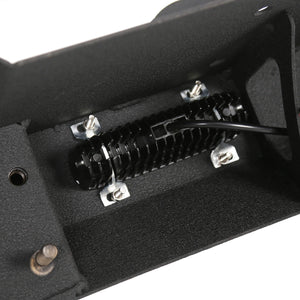 ‎ECOTRIC Front Bumper Compatible with 2007-2022 Jeep Wrangler JK/JKU JL/JLU Gladiator JT Front Bumper Rock Crawler Winch Plate W/Winch Plate & 2 18W LED Lights D-rings