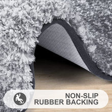 Load image into Gallery viewer, OLANLY Luxury Bathroom Rug Mat 24x16, Extra Soft and Absorbent Microfiber Bath Rugs, Non-Slip Plush Shaggy Bath Carpet, Machine Wash Dry, Bath Mats for Bathroom Floor, Tub and Shower, Grey
