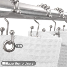 Load image into Gallery viewer, Barossa Design Cotton Blend Shower Curtain Honeycomb Waffle Weave, Soft &amp; Hotel Spa, Washable, White, 72 x 72 inch
