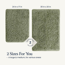 Load image into Gallery viewer, BELADOR Bathroom Rugs Sets 2 Piece - Plush Bath Mat Set Quick-Dry Soft Chenille Bathroom Mat with Rubber Backing, Absorbant Bathroom Rug Set, Washable Bath Rugs for Bathroom - Bath Mats 24x17 + 30x20
