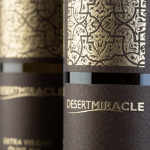 Load image into Gallery viewer, Desert Miracle Cold Pressed Polyphenol Rich Moroccan Olive Oil, First Cold Pressed EVOO From Morocco, Extra Virgin Organic Olive Oil, Gold Medals Awards Winning Olive Oil, 500 mL
