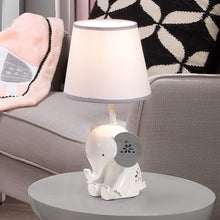 Load image into Gallery viewer, Lambs &amp; Ivy Happy Jungle White/Grey Elephant Nursery Lamp with Shade &amp; Bulb
